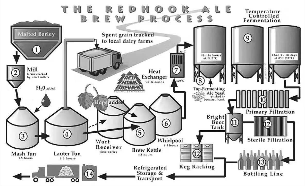 豪鲁精酿啤酒工艺流程