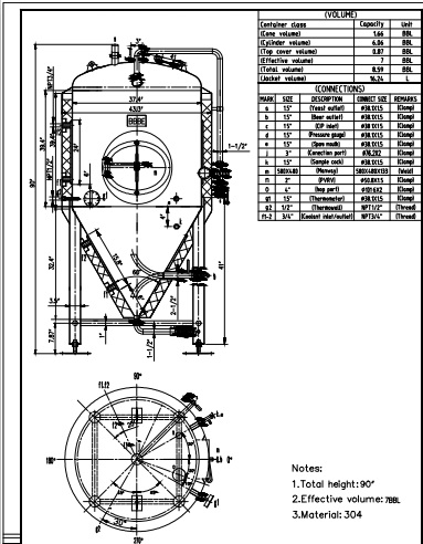 啤酒发酵罐图纸--山东豪鲁